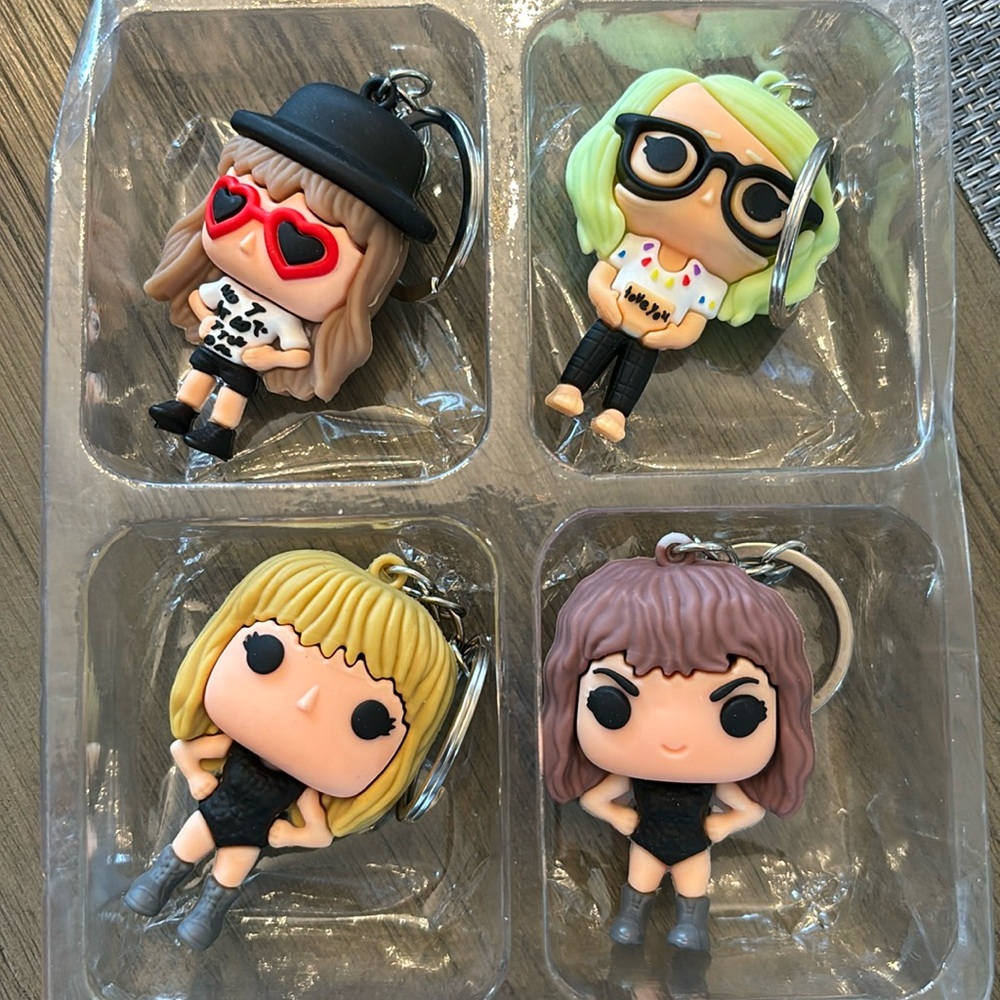 Funko Pop style Keychains Set of 4 Taylor Swift